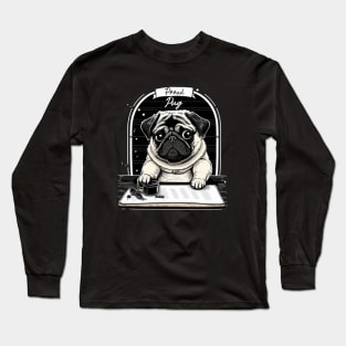 Pug Dog White Long Sleeve T-Shirt